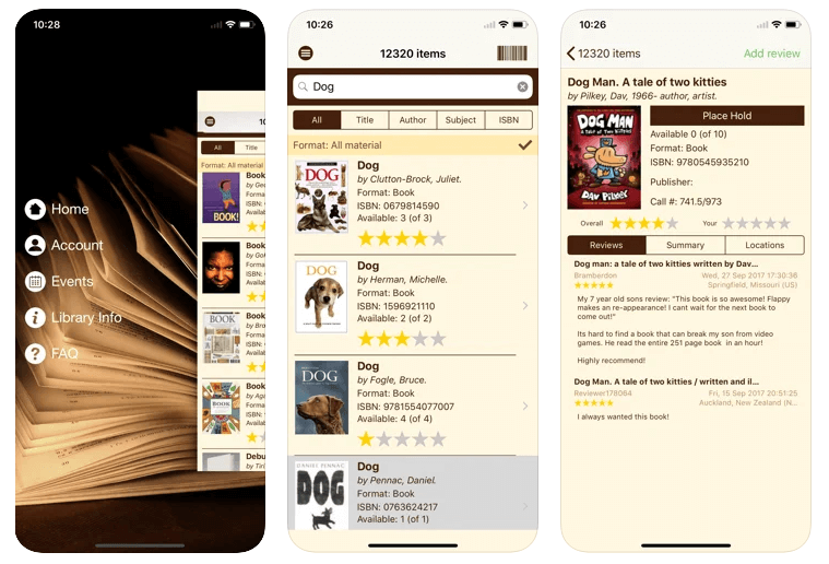 Library catalog app